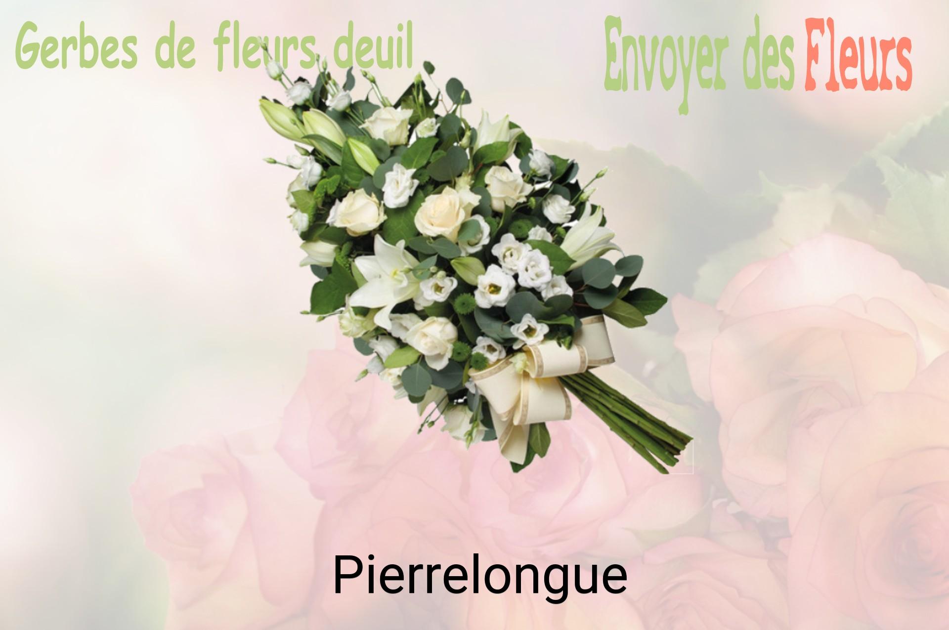 Gerbe de fleurs de deuil livrée à Pierrelongue